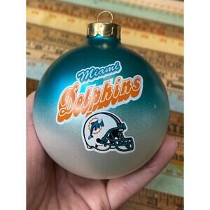 Miami Dolphins Christmas Ornament Glass Ball NFL Sports Collector Series Vintage